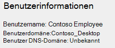 Benutzerinformationen im Bericht für Drahtlosnetzwerke