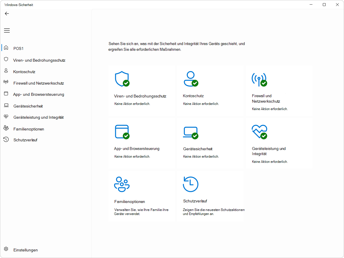 Screenshot des Bereichs 