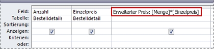 Erstellen eines berechneten Felds in einer Abfrage mithilfe eines Ausdrucks