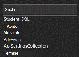 Das Suchfeld für den Aufgabenbereich 