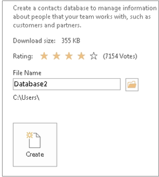 Erstellen einer Access-Desktopdatenbank aus einer Vorlage