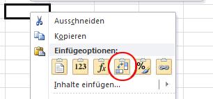 Einfügen und Transponieren