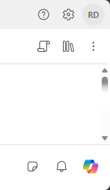Screenshot der Symbole in der Kopf- und Fußzeile der Patientenseite.
