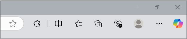 Edgesymbolleiste mit neuem Copilot-Symbol