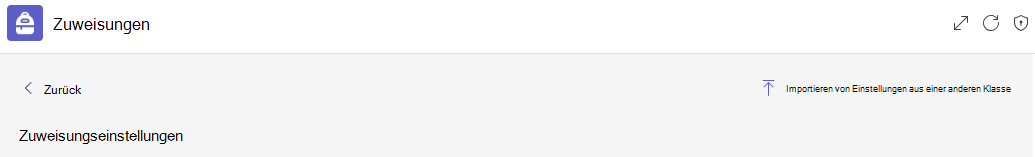 Screenshot der Importoption.