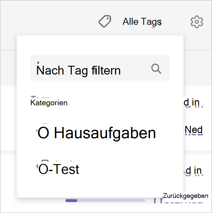 Die Dropdownliste, die nach dem Auswählen aller Tags 2 Tagoptionen angezeigt wird, wird angezeigt.
