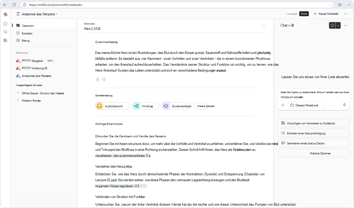 Erstellen eines Copilot Notebook Study Guide | Microsoft Support