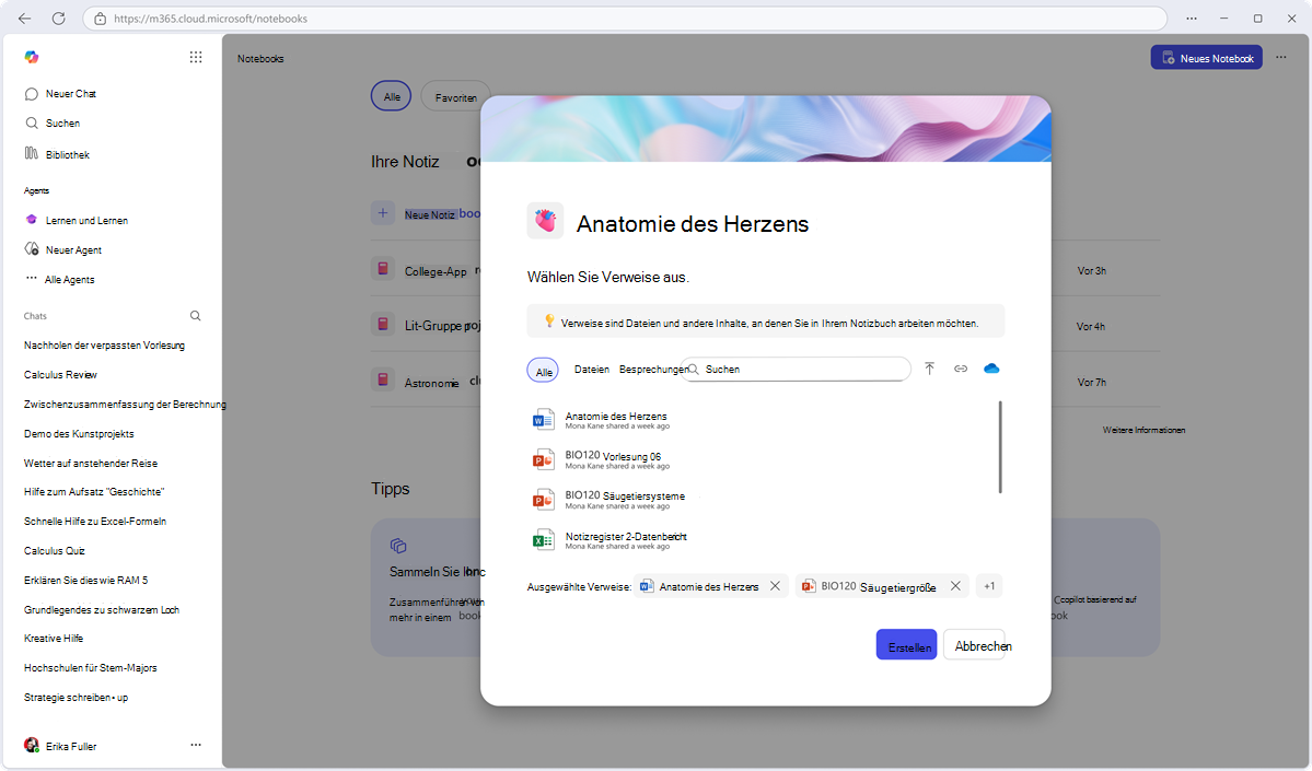 Erstellen eines Copilot Notebook Study Guide | Microsoft Support