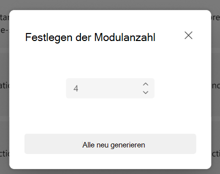 Modulanzahl festlegen