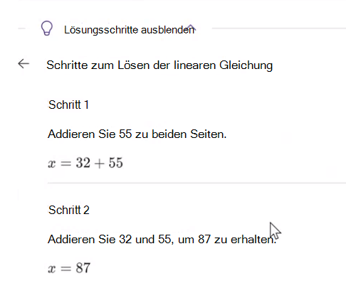 Lösungsschritte
