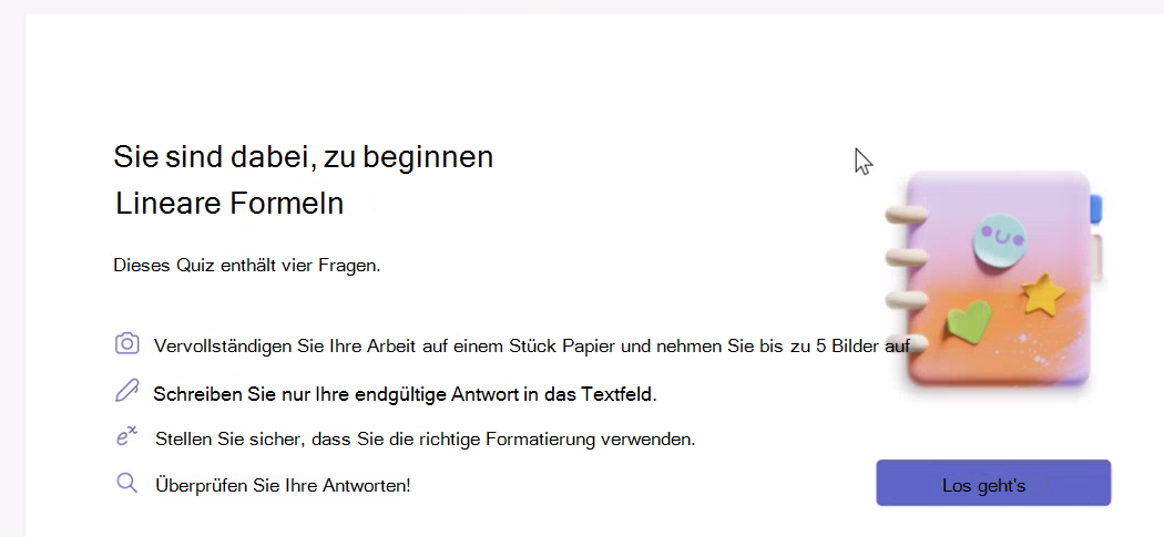 Screenshot des Startdialogfelds.