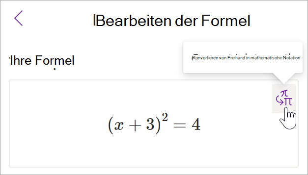 Screenshot des Bereichs 