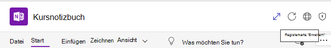 Screenshot der Registerkarte 