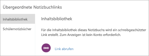 Erstellen Sie Links zu übergeordneten und erziehungsberechtigten Links zur Inhaltsbibliothek, indem Sie