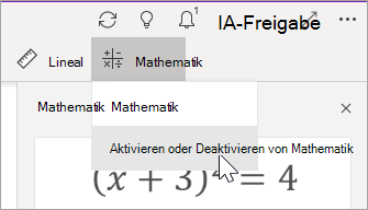 Mathematik aktivieren oder deaktivieren