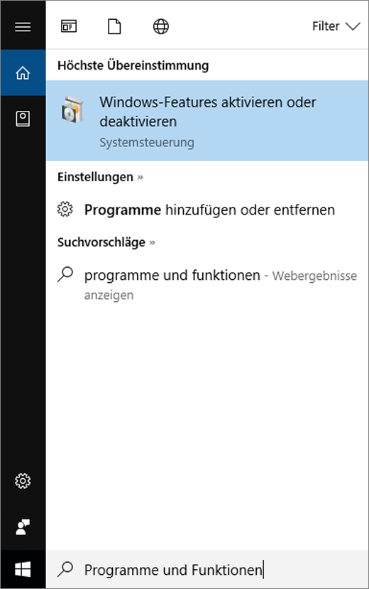 Öffnen Sie das Startmenü, und geben Sie 