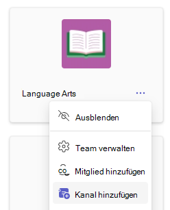 Screenshot: Kanal hinzufügen