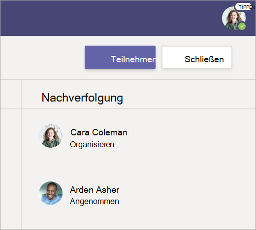 Screenshot: Auswählen von 