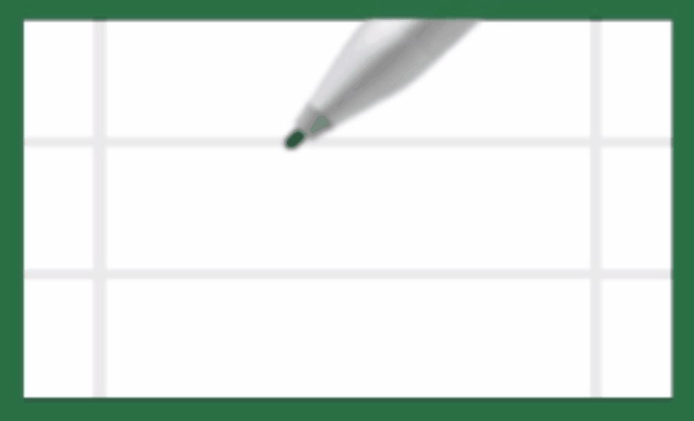 Excel Writing in Freihand