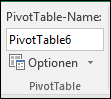 Umbenennen einer PivotTable im Feld PivotTable-Tools > : PivotTable-Name analysieren >