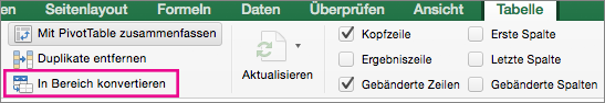 Auf der Registerkarte 
