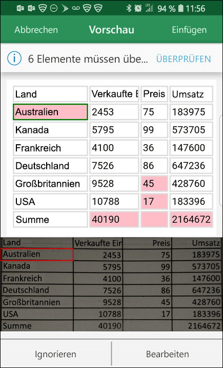 Der Excel-Import über 