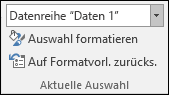 Wählen Sie eine Reihe in den Diagrammoptionen > Aktuelle Auswahl formatieren >