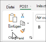 Abwärtspfeil der Schaltfläche 