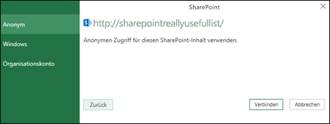 Excel Power Query-Dialogfeld 