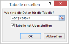 Screenshot des Dialogfelds 