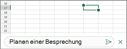 Geben Sie einen Kommentar ein, und tippen Sie auf das Symbol 