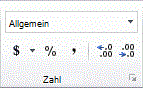 Abbildung des Excel-Menübands