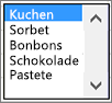 Beispiellistenfeld