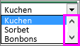 Es wird eine Scrollleiste angezeigt.