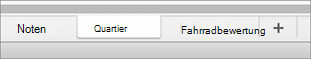 Blattregister unter macOS.