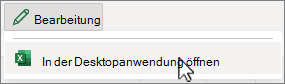 Screenshot des Bearbeitungsmenüs mit ausgewählter Option 