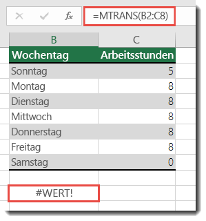 #WERT!-Fehler in MTRANS