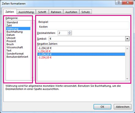 Format Cells dialog box