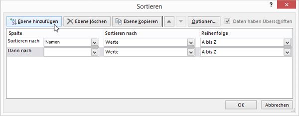 Klicken Sie auf 