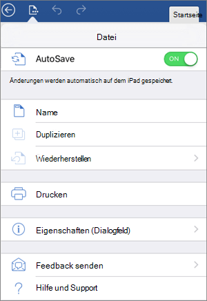 Automatisches Speichern ein