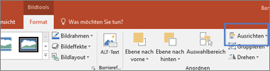 'Zeichentools' auf der Registerkarte 'Format' (Abbildung)