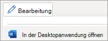 Menü „Bearbeitungsmodus“, Befehl „In Desktop-App öffnen“