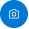 Schaltfläche Android-Scan ist eine weiße Kamera, die auf einem blauen Hintergrund umrandet ist.