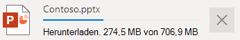Herunterladen von Dateien in OneDrive