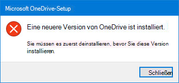 OneDrive-Fehler-Popup