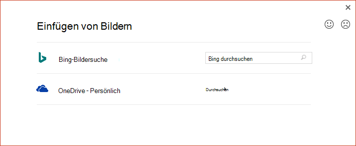 Die OneDrive-Option im Dialogfeld 