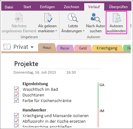Screenshot der Schaltfläche 