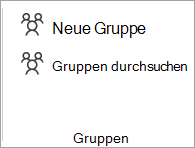 Wählen Sie im Menüband Gruppen durchsuchen aus.