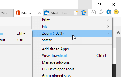 Screenshot des Menüs 