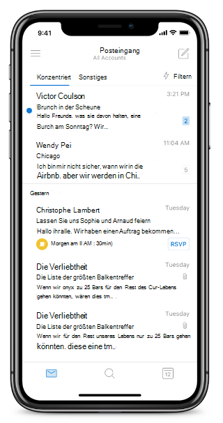 iPhone-Bildschirm ohne Home-Taste.